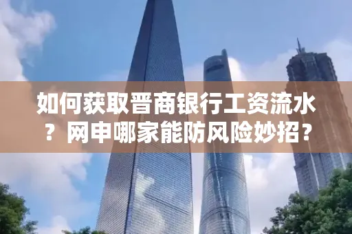 如何获取晋商银行工资流水?网申哪家能防风险妙招?