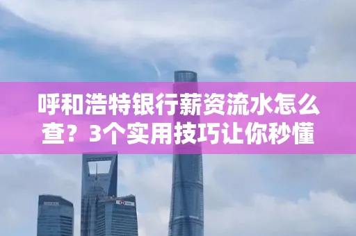 呼和浩特银行薪资流水怎么查?3个实用技巧让你秒懂