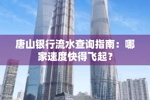 唐山银行流水查询指南:哪家速度快得飞起?