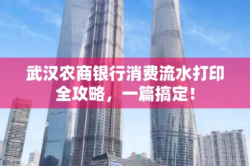 武汉农商银行消费流水打印全攻略,一篇搞定!