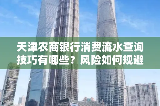 天津农商银行消费流水查询技巧有哪些?风险如何规避?