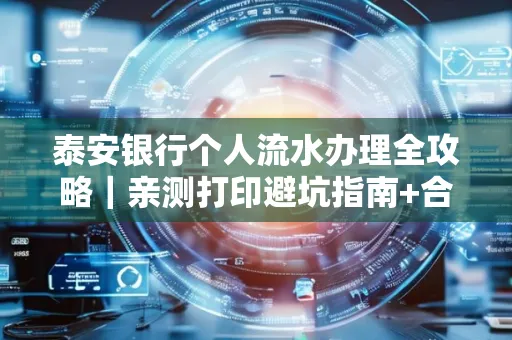 泰安银行个人流水办理全攻略|亲测打印避坑指南+合规要点