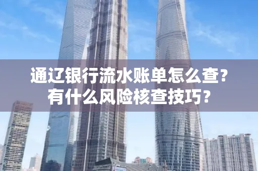 通辽银行流水账单怎么查?有什么风险核查技巧?
