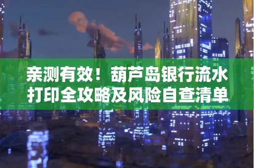 亲测有效!葫芦岛银行流水打印全攻略及风险自查清单