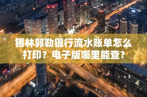 锡林郭勒银行流水账单怎么打印?电子版哪里能查?