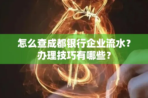 怎么查成都银行企业流水?办理技巧有哪些?