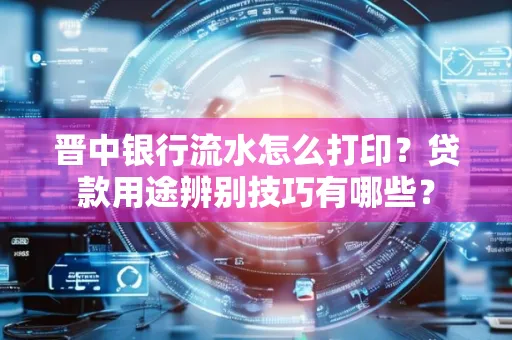 晋中银行流水怎么打印?贷款用途辨别技巧有哪些?