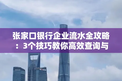 张家口银行企业流水全攻略:3个技巧教你高效查询与风险规避