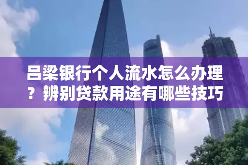 吕梁银行个人流水怎么办理?辨别贷款用途有哪些技巧?