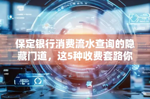 保定银行消费流水查询的隐藏门道,这5种收费套路你知道几个?