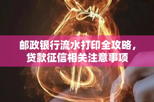 邮政银行流水打印全攻略,贷款征信相关注意事项