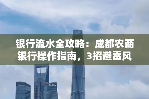 银行流水全攻略：成都农商银行操作指南，3招避雷风险，独家解析最规范银行