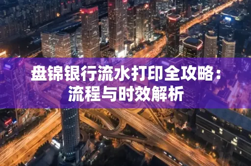 盘锦银行流水打印全攻略:流程与时效解析