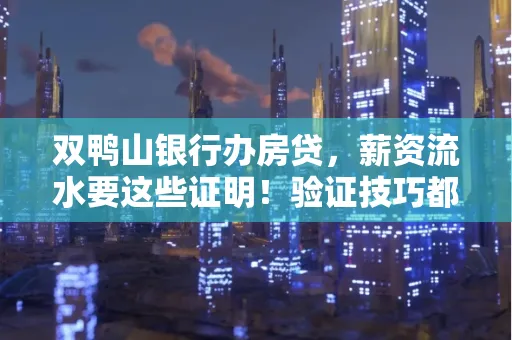 双鸭山银行办房贷,薪资流水要这些证明!验证技巧都在这里!
