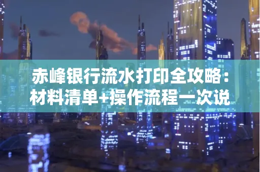 赤峰银行流水打印全攻略:材料清单+操作流程一次说清