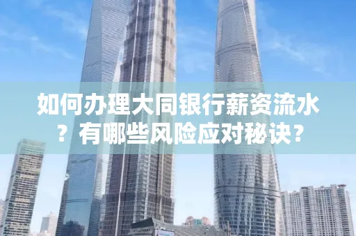 如何办理大同银行薪资流水?有哪些风险应对秘诀?