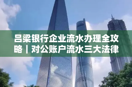 吕梁银行企业流水办理全攻略|对公账户流水三大法律风险须警惕