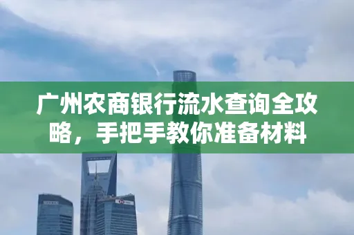 广州农商银行流水查询全攻略,手把手教你准备材料