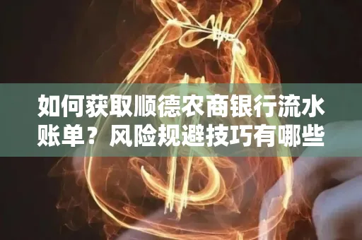 如何获取顺德农商银行流水账单?风险规避技巧有哪些?