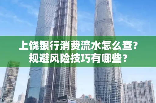 上饶银行消费流水怎么查?规避风险技巧有哪些?
