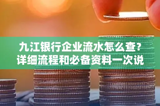 九江银行企业流水怎么查?详细流程和必备资料一次说清