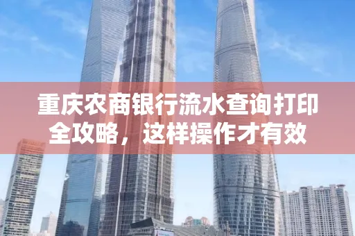 重庆农商银行流水查询打印全攻略,这样操作才有效
