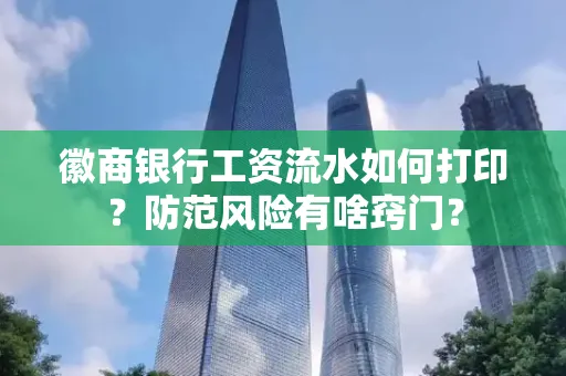 徽商银行工资流水如何打印?防范风险有啥窍门?