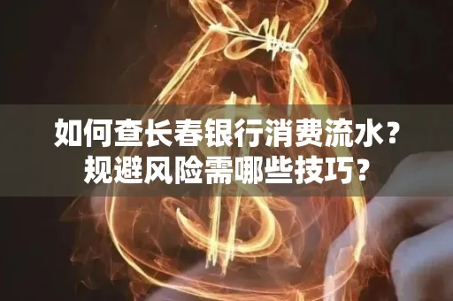 如何查长春银行消费流水?规避风险需哪些技巧?