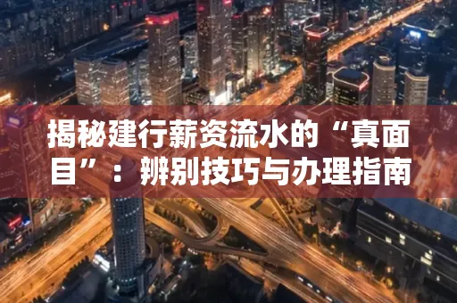 揭秘建行薪资流水的“真面目”:辨别技巧与办理指南大公开