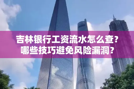 吉林银行工资流水怎么查?哪些技巧避免风险漏洞?