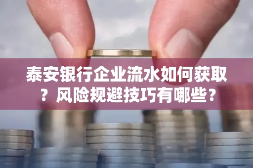 泰安银行企业流水如何获取?风险规避技巧有哪些?